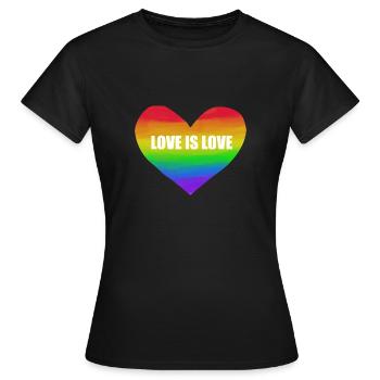 Love is Love - Women's T-Shirt - black - Front - AI Model Female 172 dark (172cm)