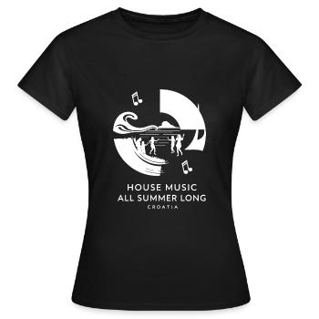 Croatie House Music - T-shirt Femme - noir - Devant - AI Model Female 172 dark (172cm)