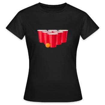 Beer Pong Drinking Game Master Drinking Games - Women's T-Shirt - black - Front - AI Model Female 172 dark (172cm)