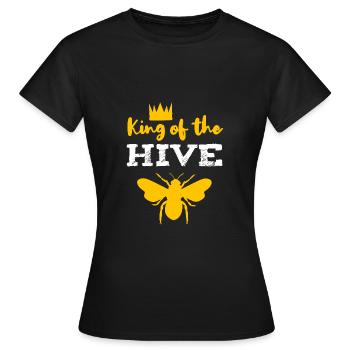 King of the Hive - Frauen T-Shirt - Schwarz - Vorne - AI Model Female 172 dark (172cm)