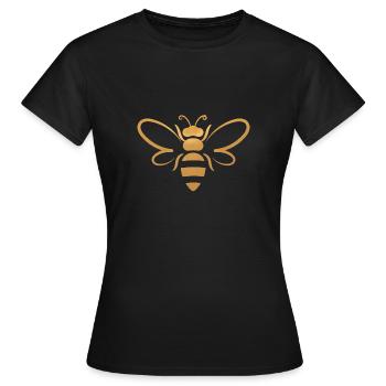 bee in gold || Abeille - T-shirt Femme - noir - Devant - AI Model Female 172 dark (172cm)