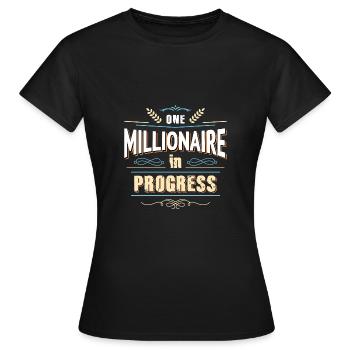 On the path to wealth - Women's T-Shirt - black - Front - AI Model Female 172 dark (172cm)