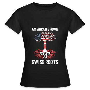 Schweiz Schweizer Schweizerdeutsch - Frauen T-Shirt - Schwarz - Vorne - AI Model Female 172 dark (172cm)