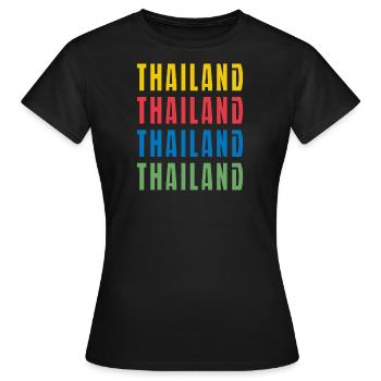 Thailand Thailand Thailand Thailand - Frauen T-Shirt - Schwarz - Vorne - AI Model Female 172 dark (172cm)