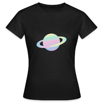 Planet Clipart - T-shirt Femme - noir - Devant - AI Model Female 172 dark (172cm)