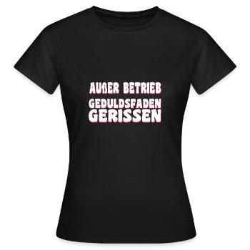 Außer Betrieb - Frauen T-Shirt - Schwarz - Vorne - AI Model Female 172 dark (172cm)