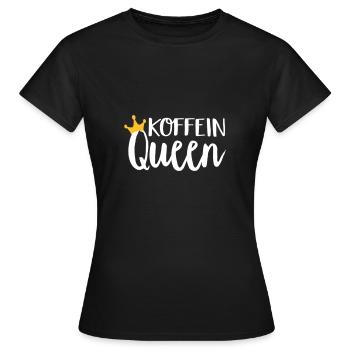 Koffein Queen - Frauen T-Shirt - Schwarz - Vorne - AI Model Female 172 dark (172cm)