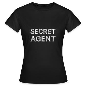 Agent secret - T-shirt Femme - noir - Devant - AI Model Female 172 dark (172cm)