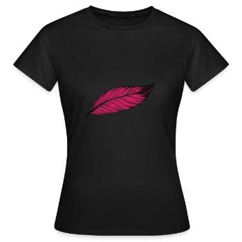feather - Women's T-Shirt - black - Front - AI Model Female 172 dark (172cm)