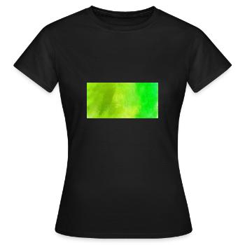 oeuvre abstraite peint en vert en vert - T-shirt Femme - noir - Devant - AI Model Female 172 dark (172cm)