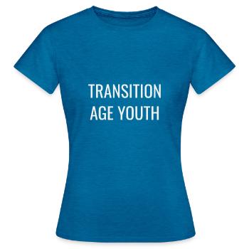 Jugendliche im Übergangsalter - Frauen T-Shirt - Antikblaues Saphir meliert - Vorne - AI Model Female 172 dark (172cm)