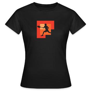 Tennis Tennisspieler Slam Racket - Frauen T-Shirt - Schwarz - Vorne - AI Model Female 172 dark (172cm)