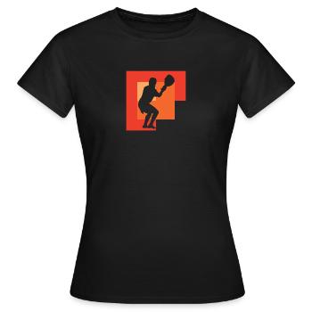 Lacrosse Crosse Stocksport Stock - Frauen T-Shirt - Schwarz - Vorne - AI Model Female 172 dark (172cm)