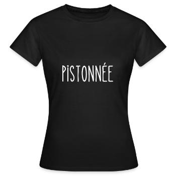 pistonnée - T-shirt Femme - noir - Devant - AI Model Female 172 dark (172cm)