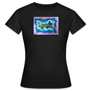 Pays des merveilles - T-shirt Femme - noir - Devant - AI Model Female 172 dark (172cm)