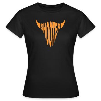 Shooter BullSkull orange - T-shirt Femme - noir - Devant - AI Model Female 172 dark (172cm)
