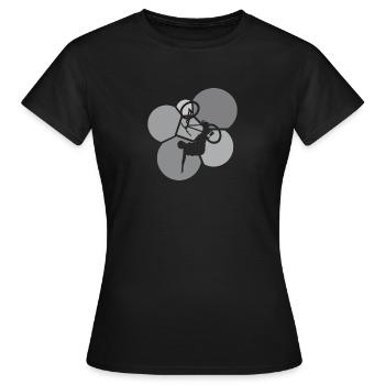 Dirt Downhill VTT Downhiller - T-shirt Femme - noir - Devant - AI Model Female 172 dark (172cm)