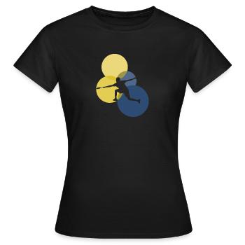 Drop Badminton Smash - T-shirt Femme - noir - Devant - AI Model Female 172 dark (172cm)
