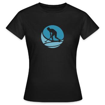 Hallenhockey Indoorhockey Feldhockeyschläger - Frauen T-Shirt - Schwarz - Vorne - AI Model Female 172 dark (172cm)