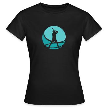 Baseball Baserunner Baseballer - Frauen T-Shirt - Schwarz - Vorne - AI Model Female 172 dark (172cm)