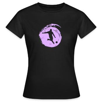 Fußballer Fußball Verteidiger - Frauen T-Shirt - Schwarz - Vorne - AI Model Female 172 dark (172cm)