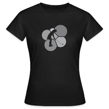 Golf Golf Golfeur Balle de golf - T-shirt Femme - noir - Devant - AI Model Female 172 dark (172cm)