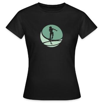 Skateboard Skateboarden Skateboarden - Frauen T-Shirt - Schwarz - Vorne - AI Model Female 172 dark (172cm)