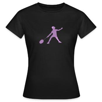 Badminton Smash Clear Drop - T-shirt Femme - noir - Devant - AI Model Female 172 dark (172cm)