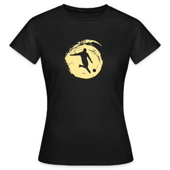 Football Football Joueur de football - T-shirt Femme - noir - Devant - AI Model Female 172 dark (172cm)