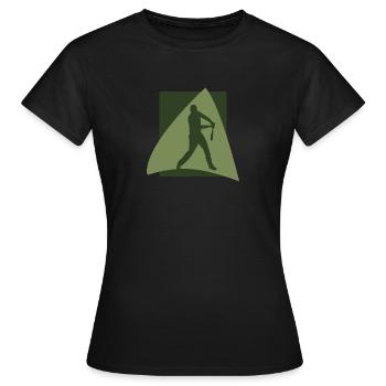 Baserunning Baseballspieler - Frauen T-Shirt - Schwarz - Vorne - AI Model Female 172 dark (172cm)