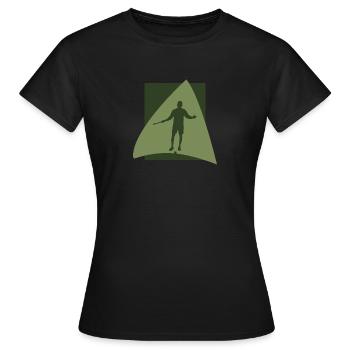 Hockey sur gazon Bâton de hockey sur gazon - T-shirt Femme - noir - Devant - AI Model Female 172 dark (172cm)