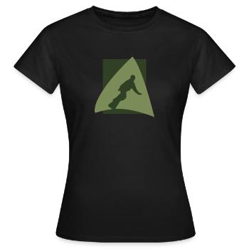 Wintersport Snowboarder - Frauen T-Shirt - Schwarz - Vorne - AI Model Female 172 dark (172cm)