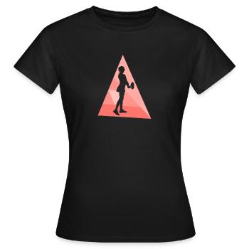 Tennis Tennisspieler Rückhand Racket - Frauen T-Shirt - Schwarz - Vorne - AI Model Female 172 dark (172cm)