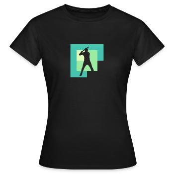 Baseball Baseball Bat Joueur de baseball - T-shirt Femme - noir - Devant - AI Model Female 172 dark (172cm)