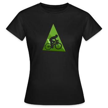 Tour à vélo et à vélo - T-shirt Femme - noir - Devant - AI Model Female 172 dark (172cm)