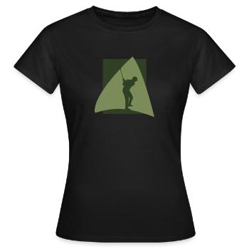 Golfspieler Golfball - Frauen T-Shirt - Schwarz - Vorne - AI Model Female 172 dark (172cm)