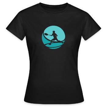 Raquettes de tennis Joueurs de tennis Raquettes de tennis - T-shirt Femme - noir - Devant - AI Model Female 172 dark (172cm)