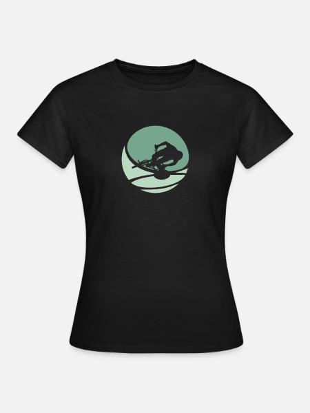 MTB Mountainbiking Trail - Frauen T-Shirt - Schwarz