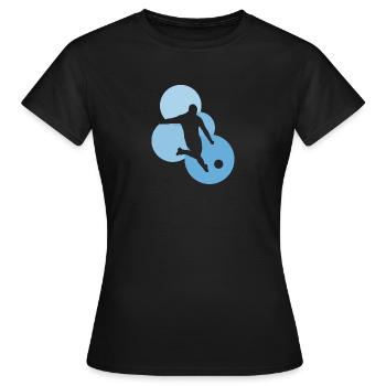 Attaquant Football Défenseur - T-shirt Femme - noir - Devant - AI Model Female 172 dark (172cm)