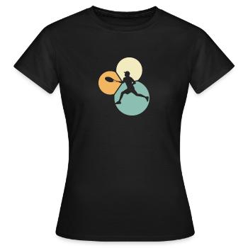 Coup droit de raquette - T-shirt Femme - noir - Devant - AI Model Female 172 dark (172cm)
