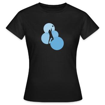 Volley-ball de plage universitaire b - T-shirt Femme - noir - Devant - AI Model Female 172 dark (172cm)
