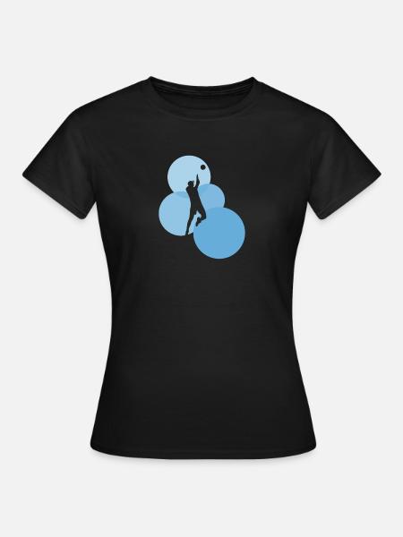 College Beachvolleyball b - Frauen T-Shirt - Schwarz