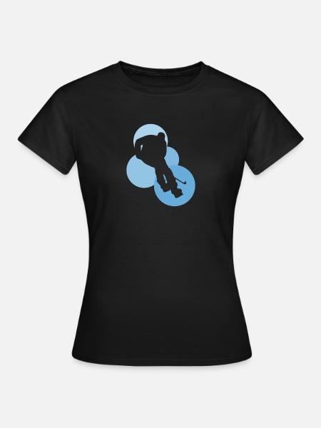 Shootout Puck - Frauen T-Shirt - Schwarz