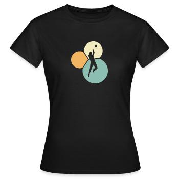 Joueurs de volley-ball Collège b - T-shirt Femme - noir - Devant - AI Model Female 172 dark (172cm)