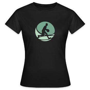 Basketball Player Hooping Rebounding - Women's T-Shirt - black - Front - AI Model Female 172 dark (172cm)