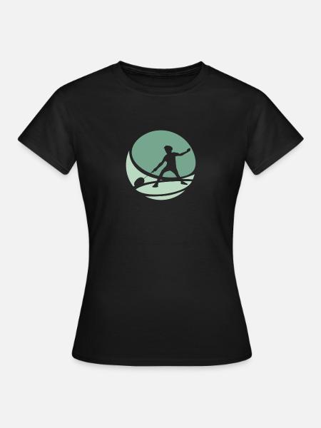 Badmintonschläger Badmintonspieler Smash - Frauen T-Shirt - Schwarz
