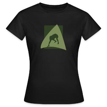 Footballer Quarterback - Frauen T-Shirt - Schwarz - Vorne - AI Model Female 172 dark (172cm)