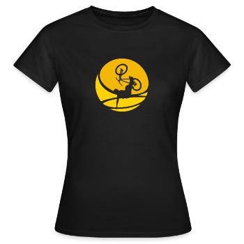Mountainbiking Trail Mountainbiking - Frauen T-Shirt - Schwarz - Vorne - AI Model Female 172 dark (172cm)