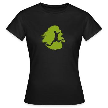 Football Milieu de terrain Football - T-shirt Femme - noir - Devant - AI Model Female 172 dark (172cm)