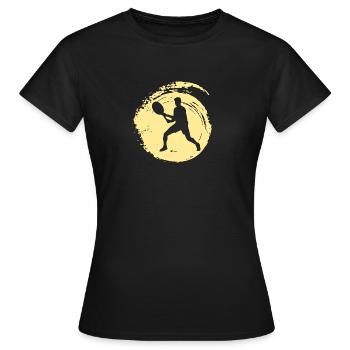 Serve tennis rackets - Women's T-Shirt - black - Front - AI Model Female 172 dark (172cm)